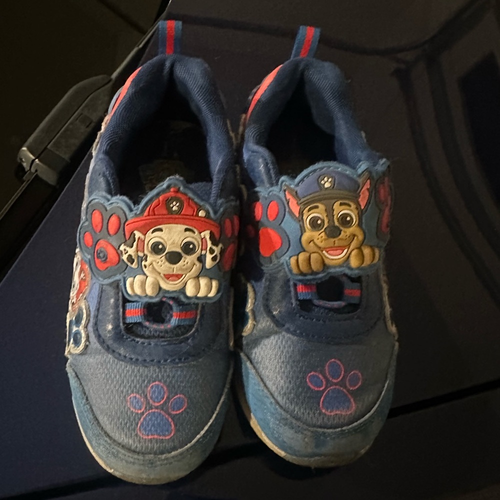 Paw Patrol Blue and Red Sneakers with Character Design